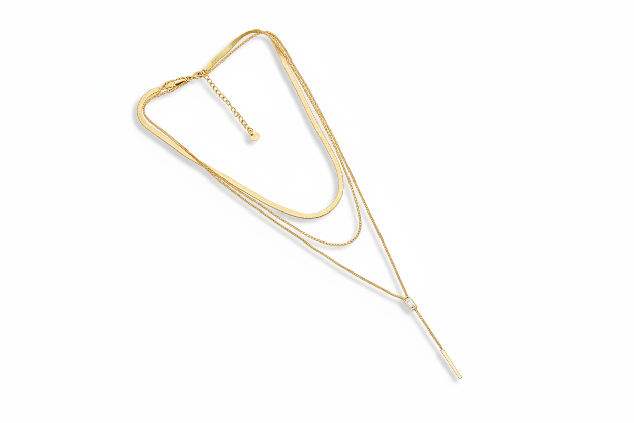 Aurelia Triple-Layer Lariat