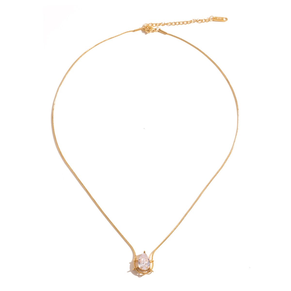 The Solitaire Snake Chain Necklace