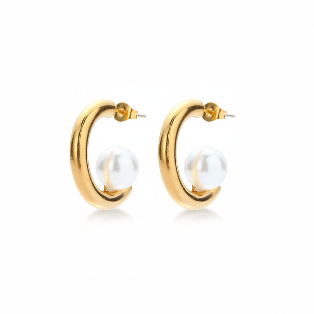 The Amara Pearl Hoops
