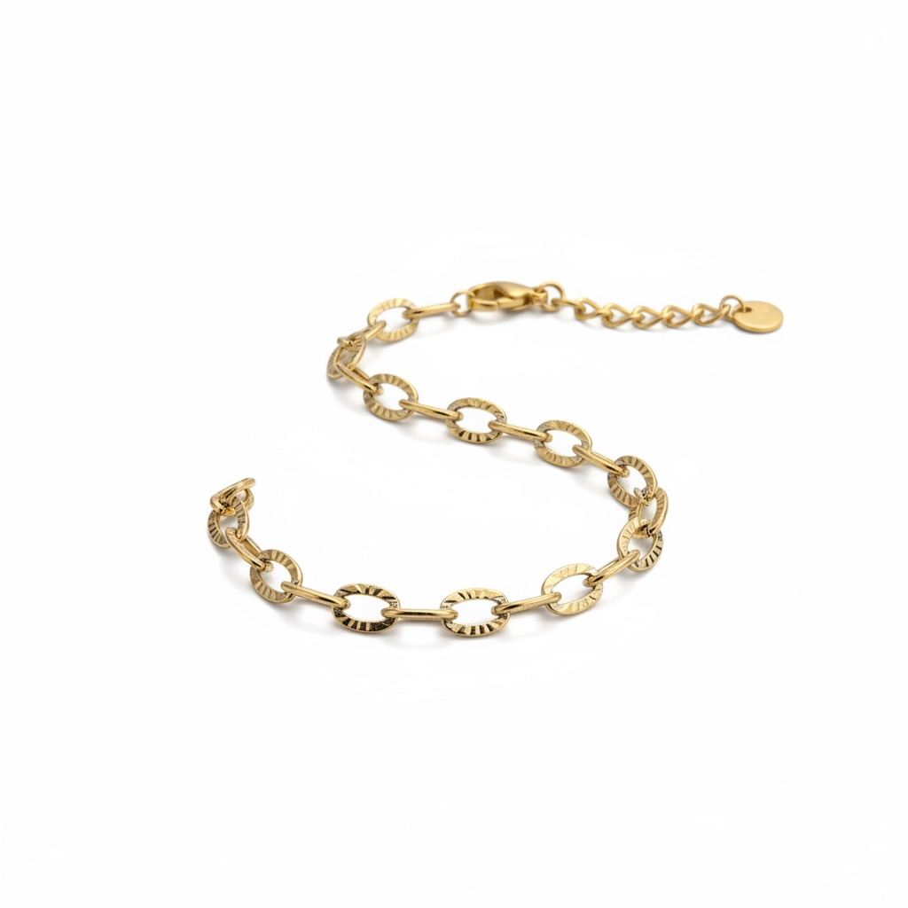 The Maya Etched Link Bracelet