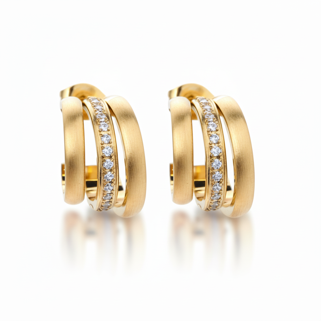The Trinity Pavé Hoops