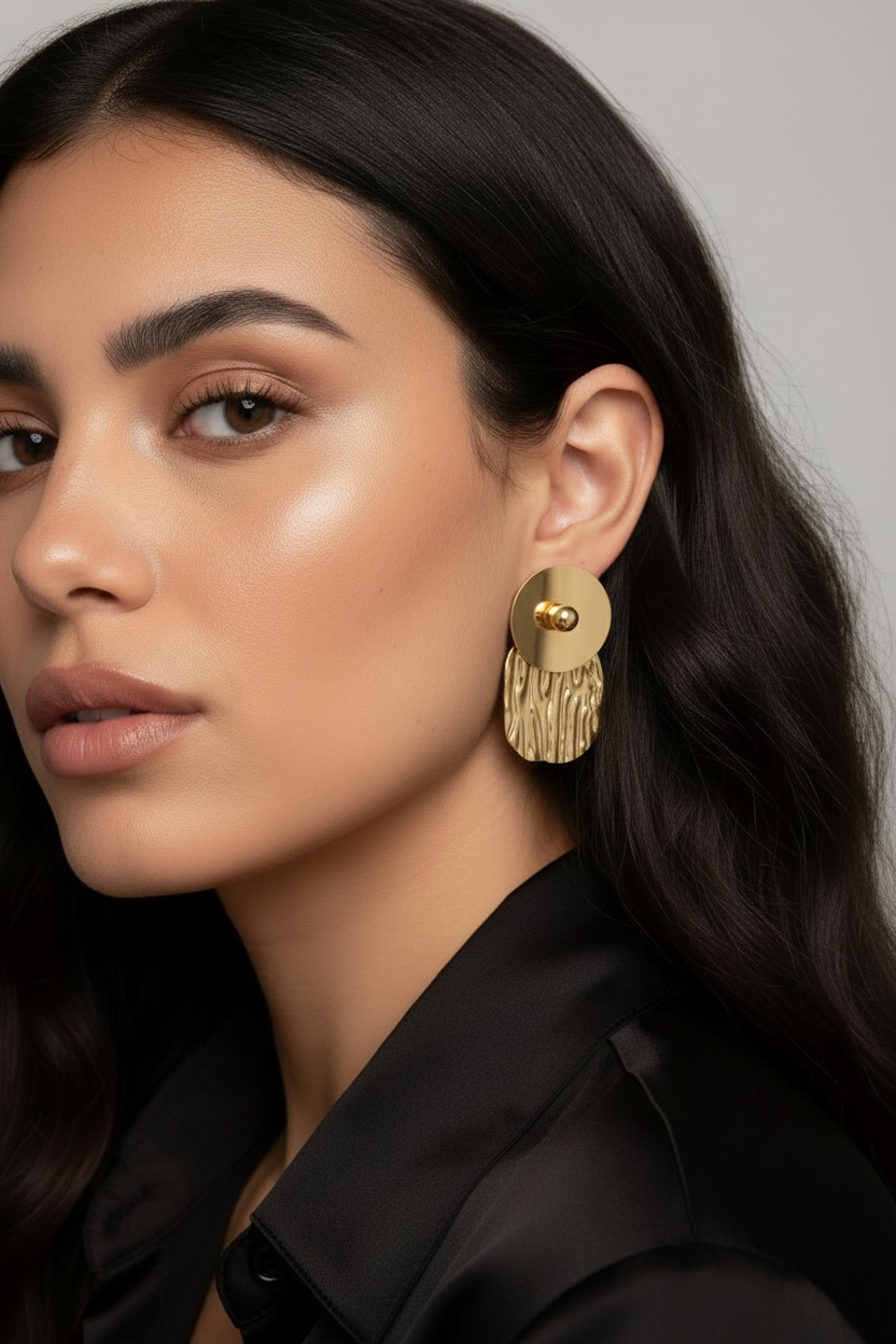 Sahara Textured Drop Earrings