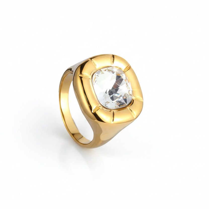 Bold Solitaire Statement Ring