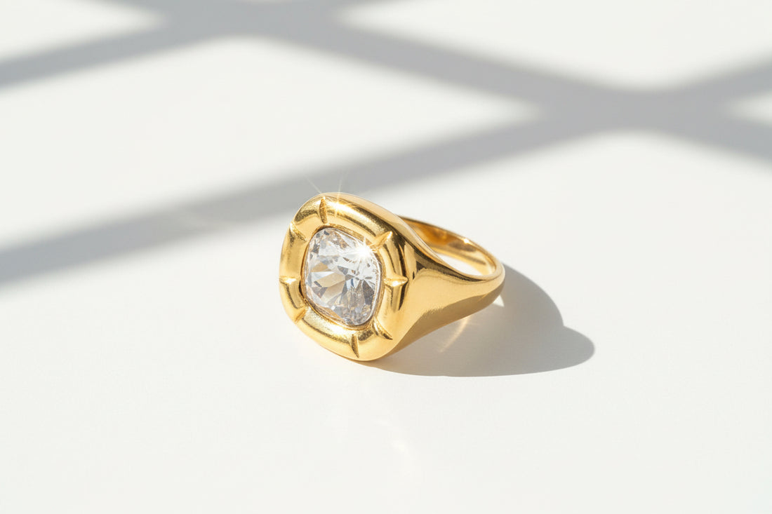 Bold Solitaire Statement Ring