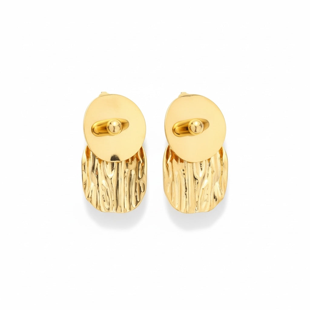 Textured Organic Drop Earrings