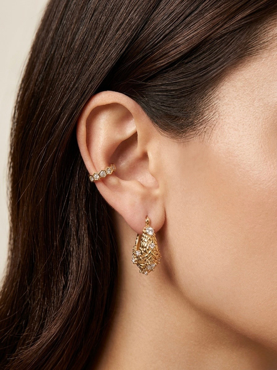 The Golden Hive Ear Cuff