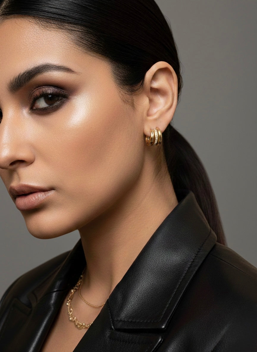 The Trinity Pavé Hoops