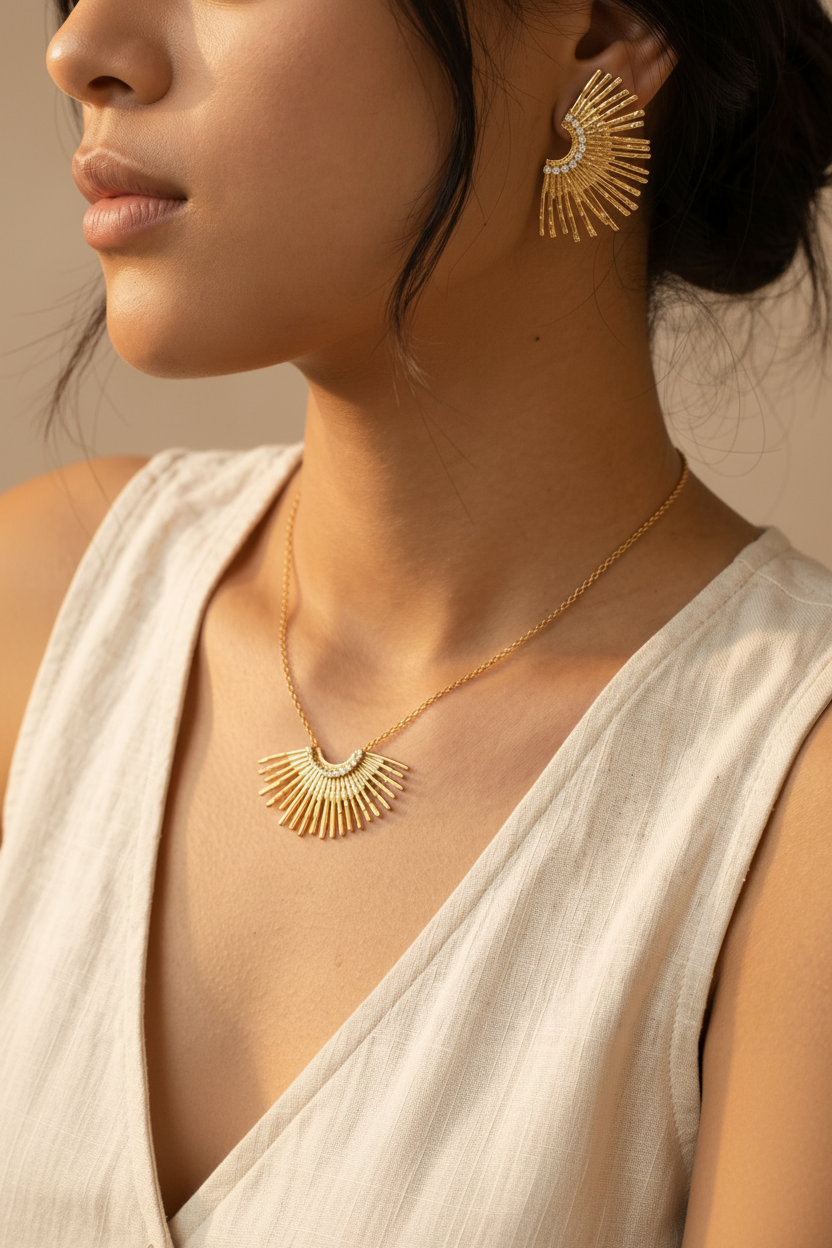 The Soleil Fan Necklace