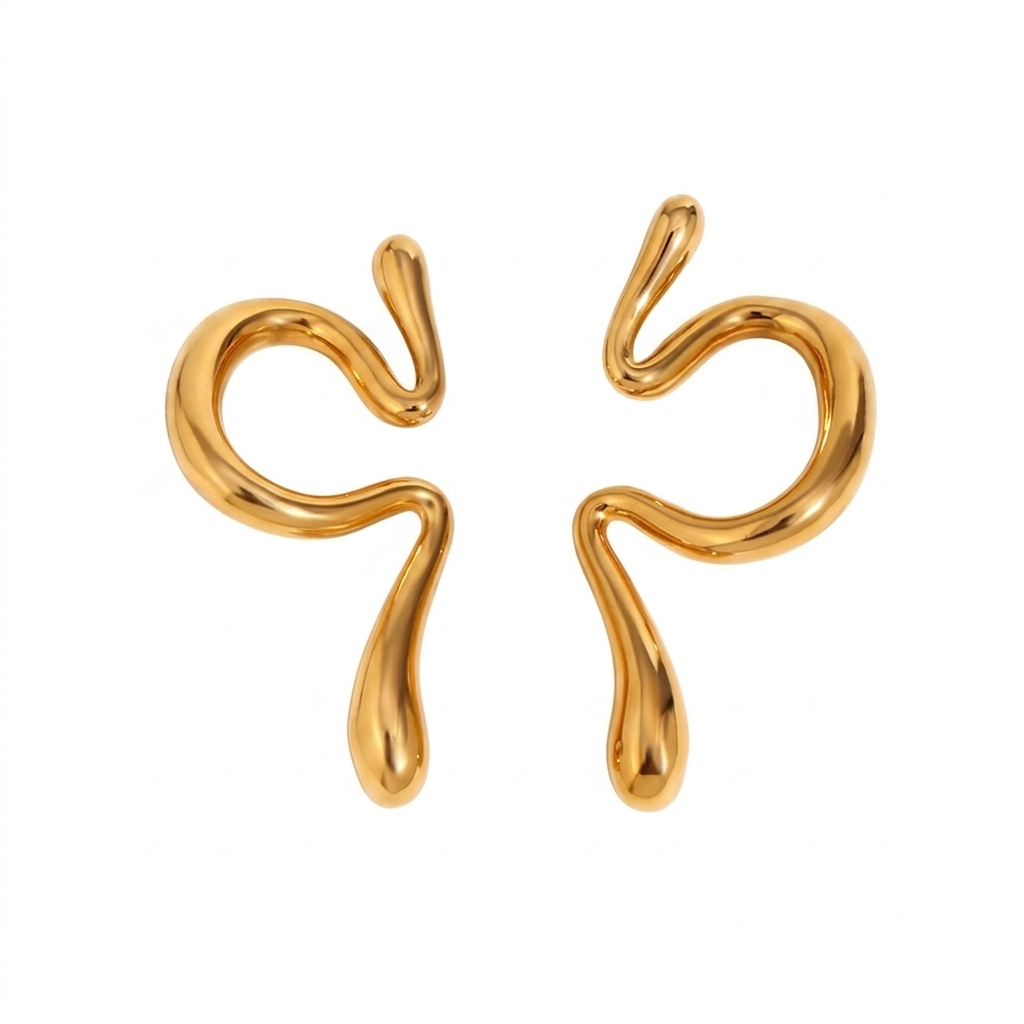 The Molten Wave Ear Cuffs