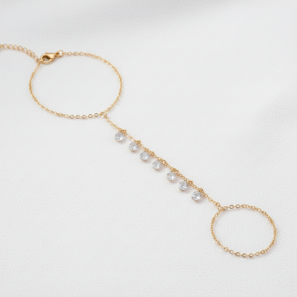 The Celeste Crystal Hand Chain