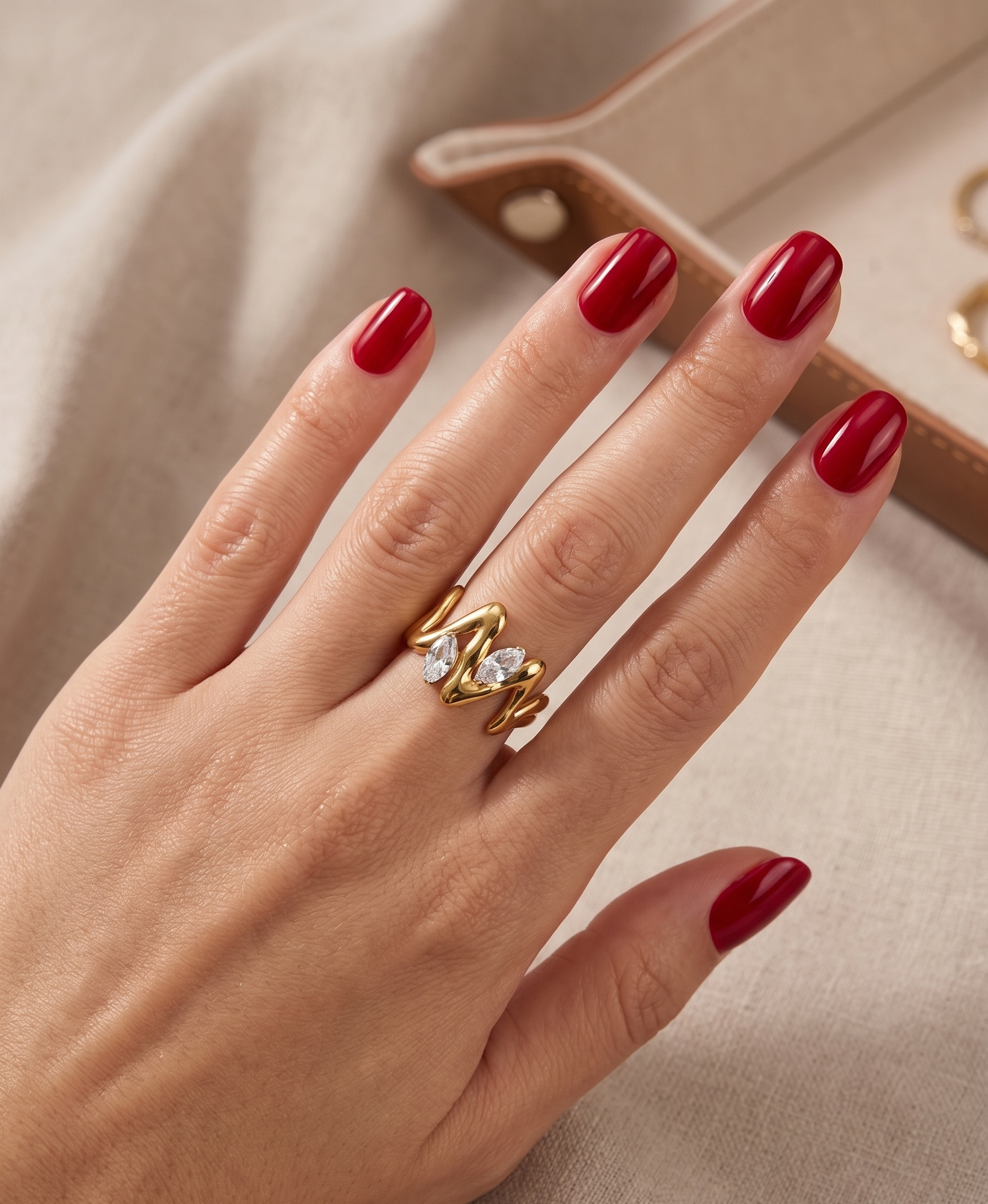 The Abstract Marquise Ring