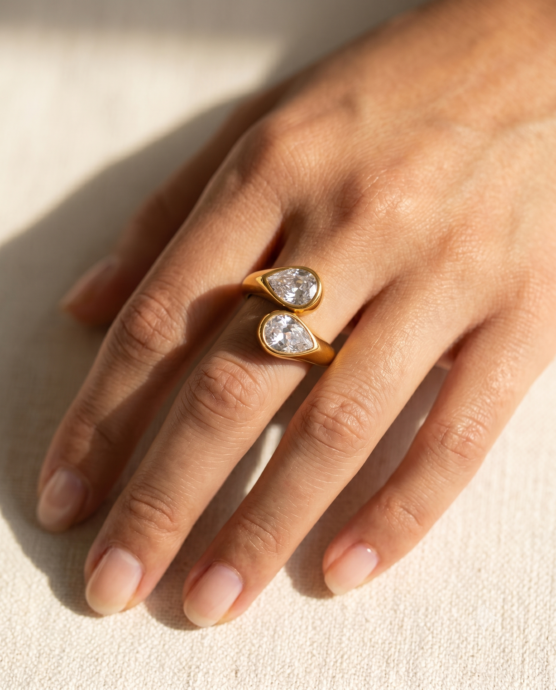 The Dua Pear Wrap Ring