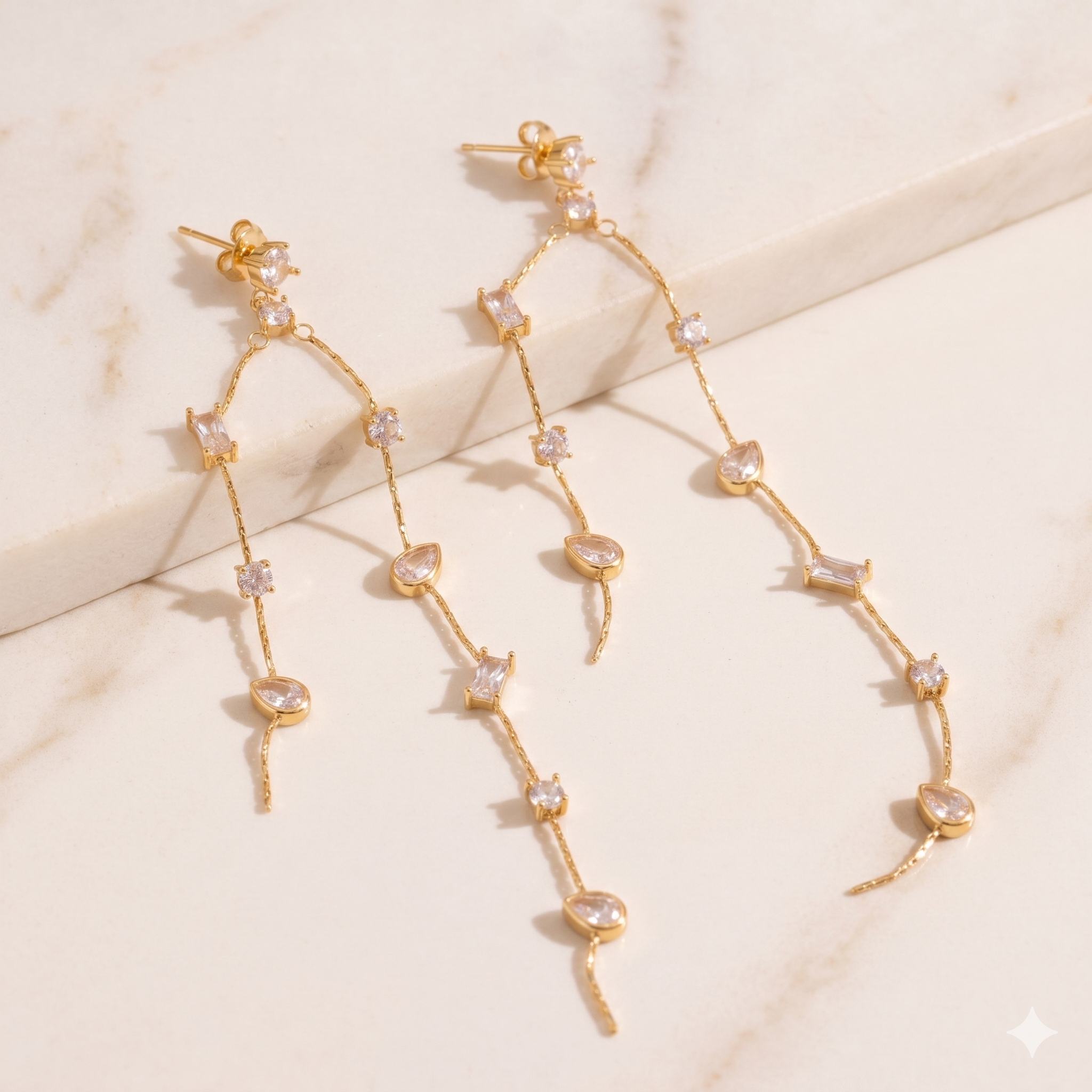 The Cascadia Crystal Drop Earrings
