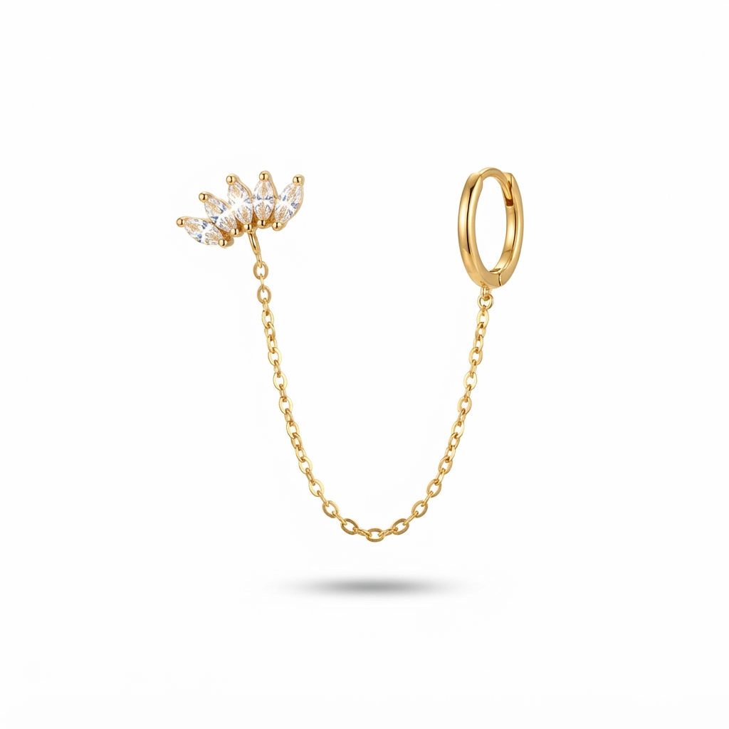 The Petale Crawler Chain Earring