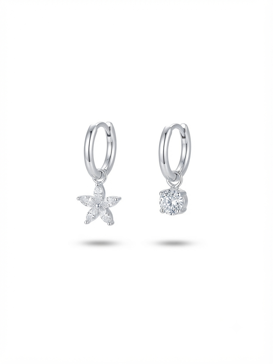The Petale & Orb Mismatched Hoops