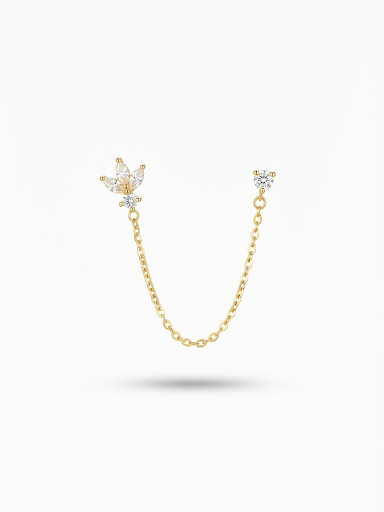 The Marquise Cluster Chain Earring