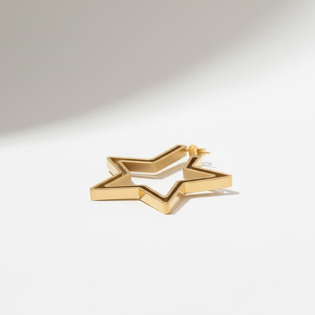 Double-Framed Celestial Star Hoops