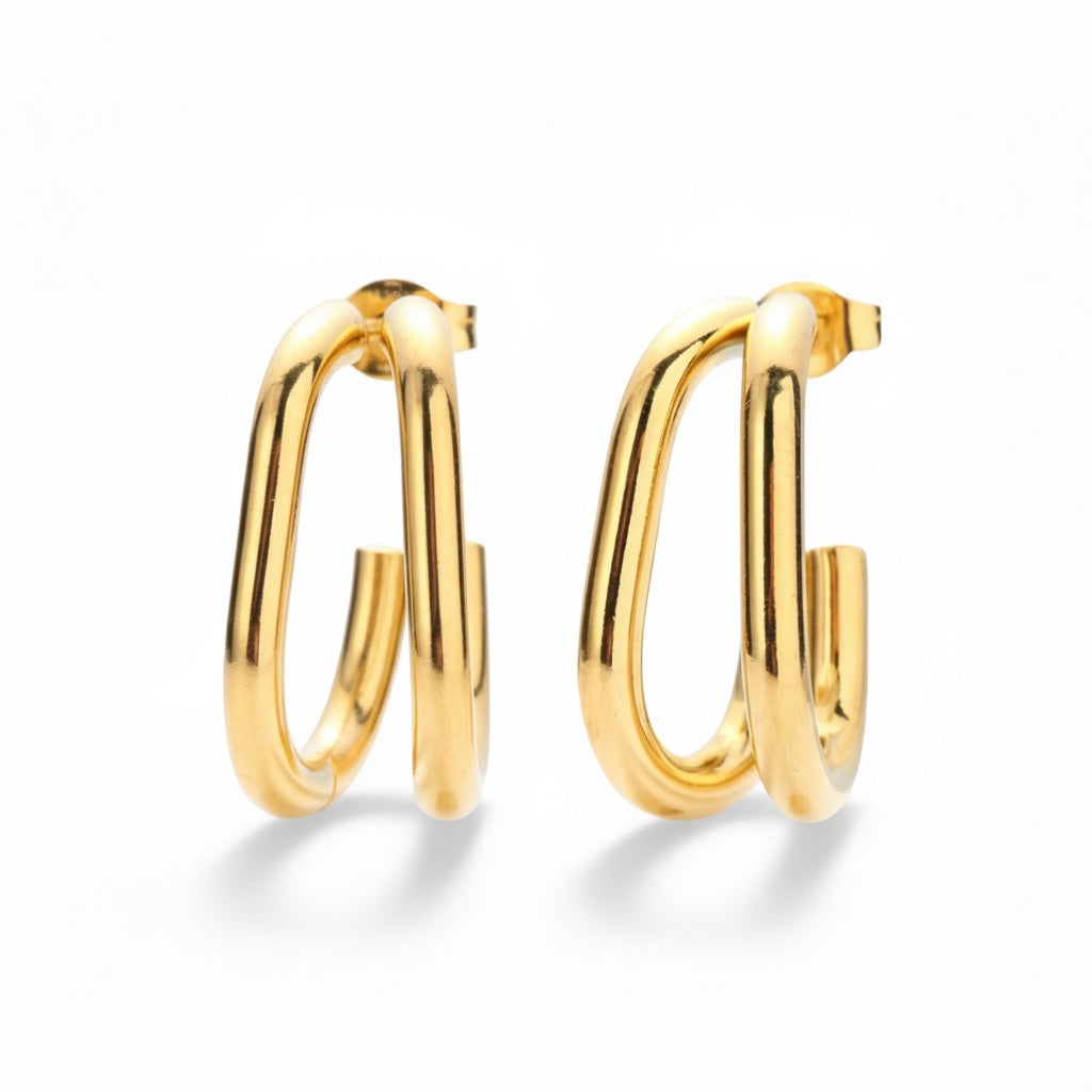 The Arc Double Hoops