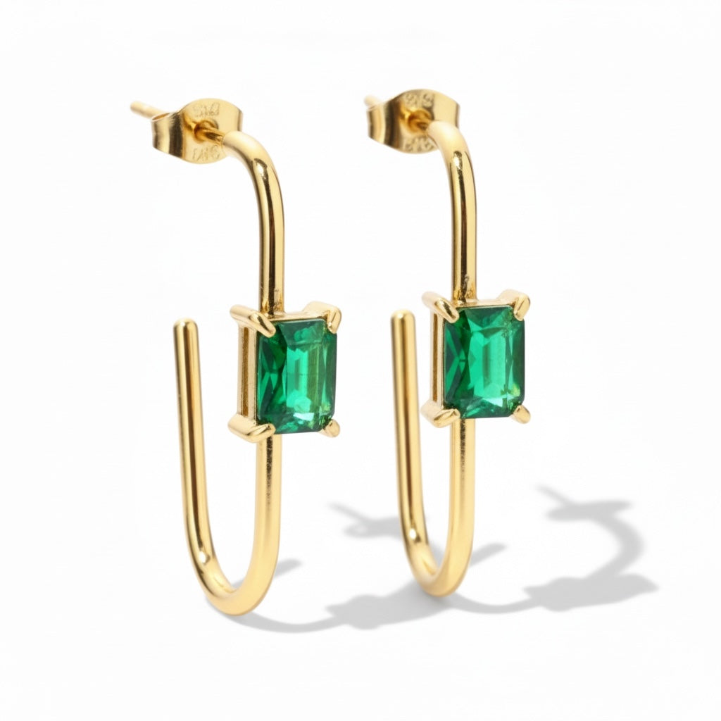 The Emerald Arc Hoops