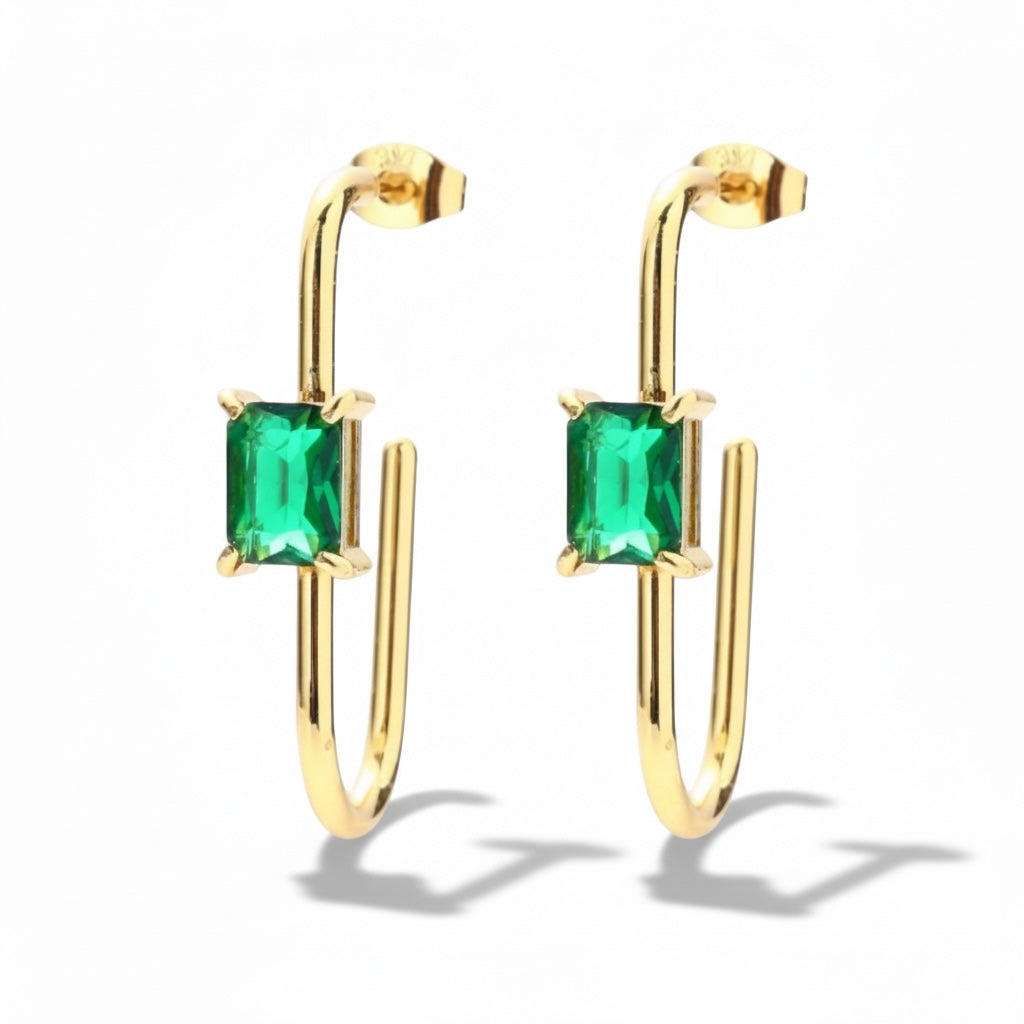 The Emerald Arc Hoops