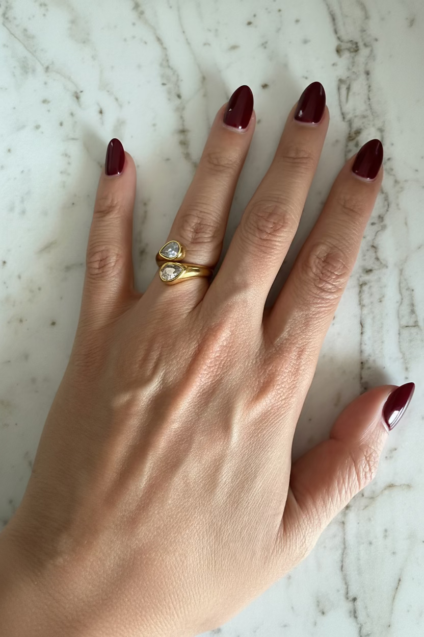 The Dua Pear Wrap Ring