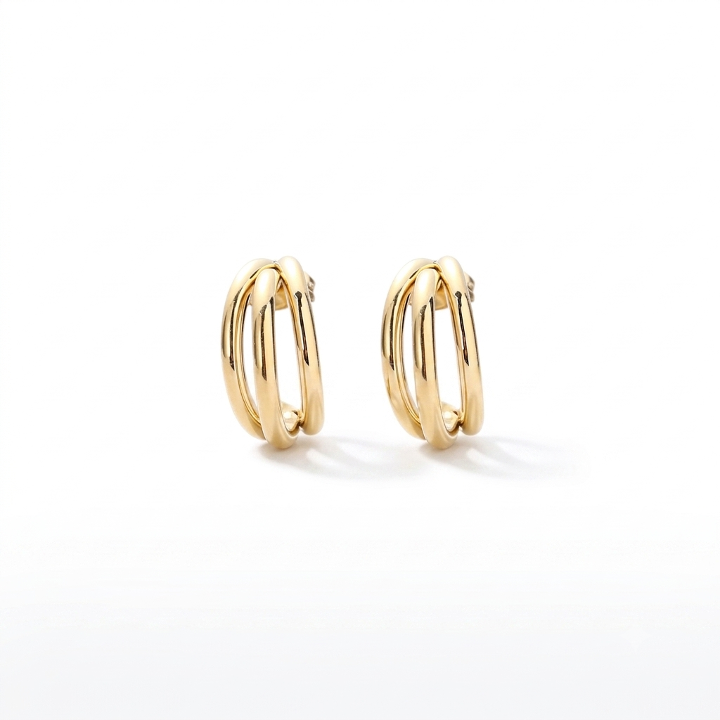 The Ear Party Set — The Triple Band Mini Hoop