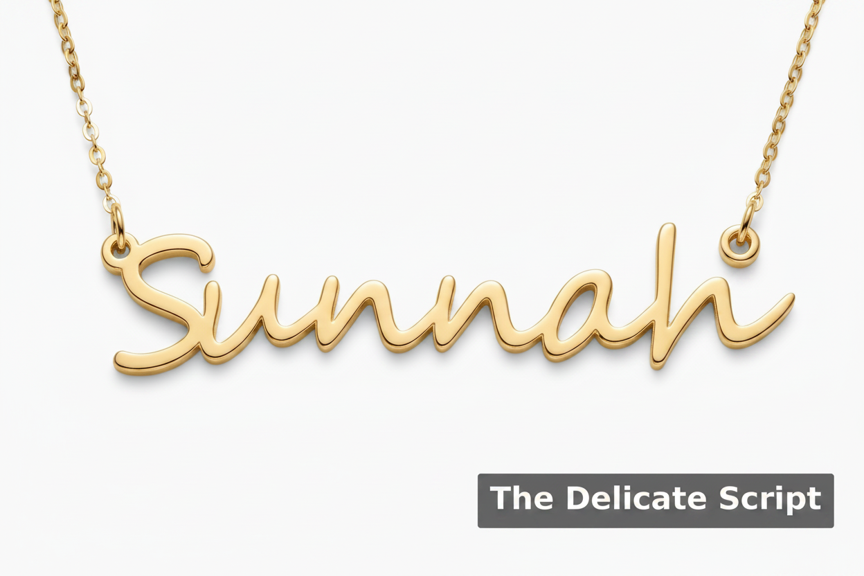 Custom Name Chain Set - English, Various Fonts Available (Necklace and Bracelet)