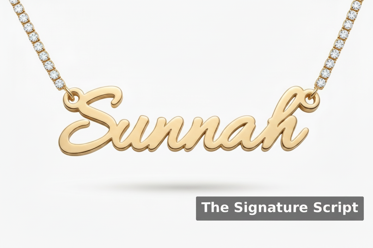 Custom Name Tennis Set - English, Various Fonts Available (Necklace and Bracelet)