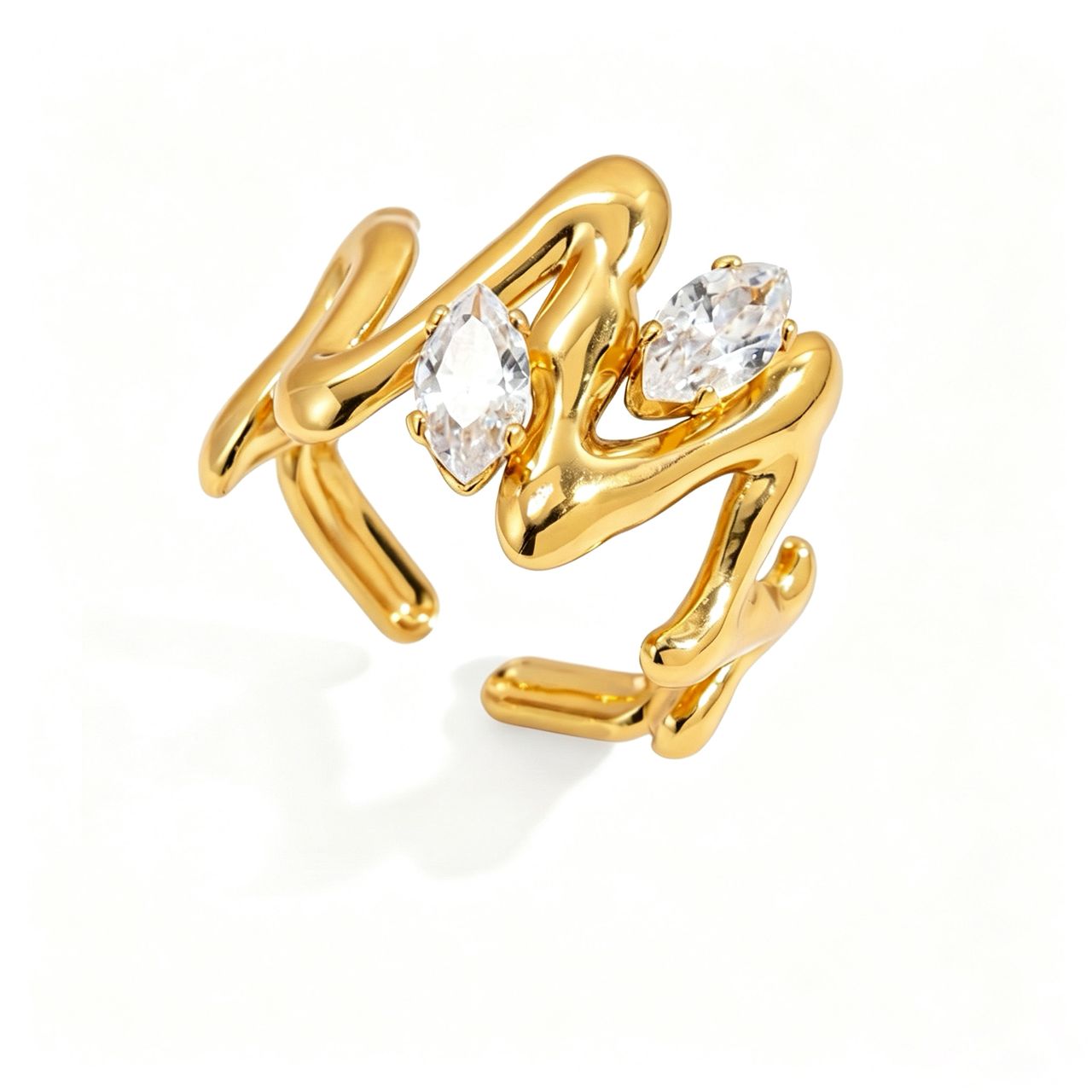 The Abstract Marquise Ring