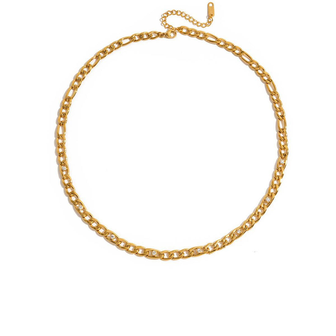 The Chain Edit — Crystal Figaro Chain Necklace