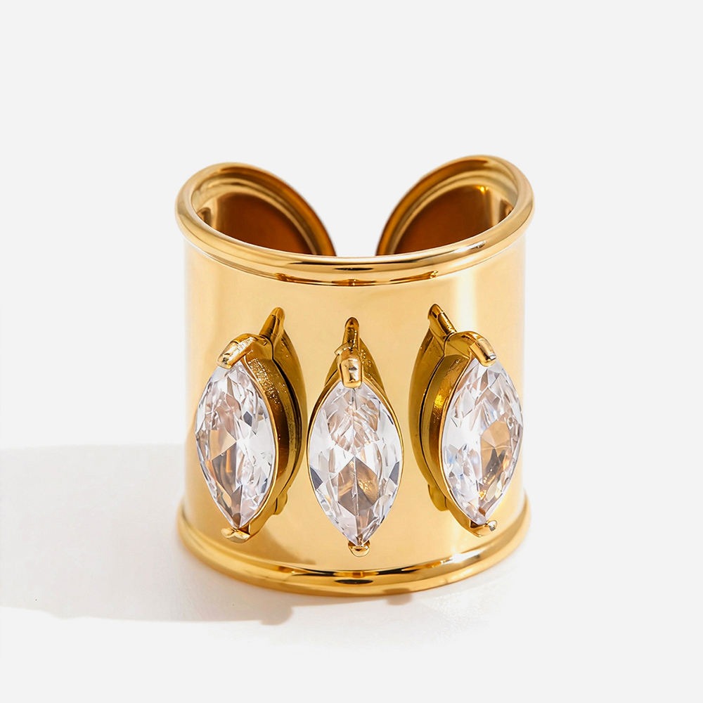 The Trio Marquise Cuff Ring