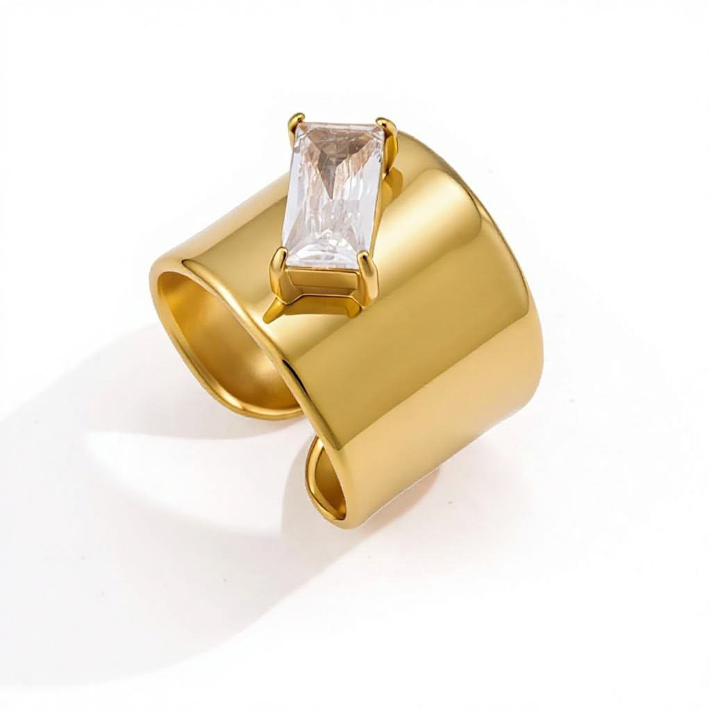 The Wide Baguette Ring