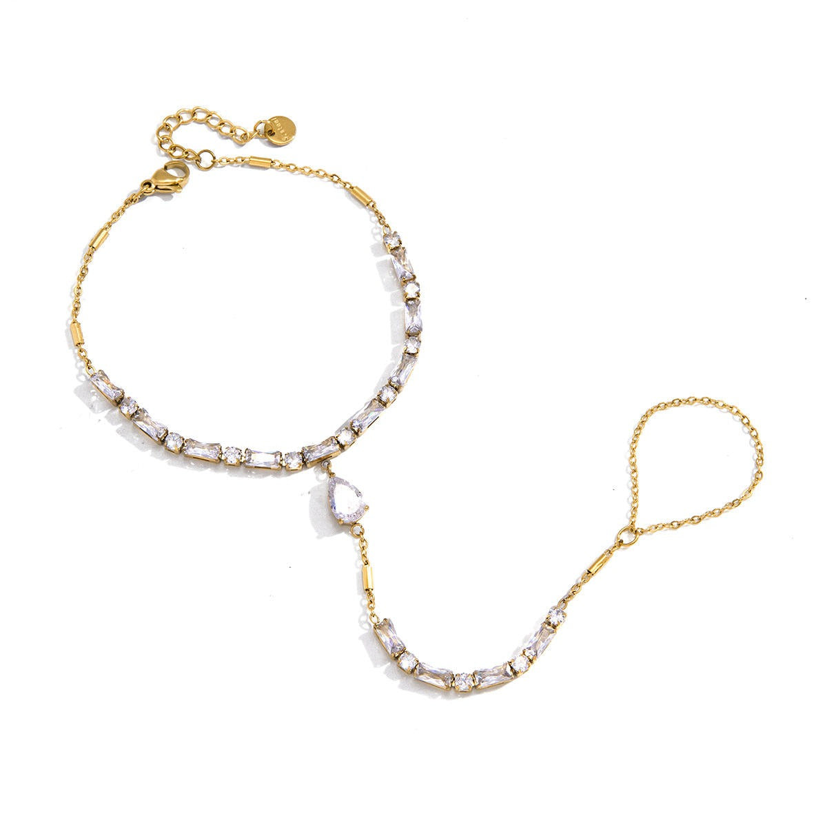 The Crystal Baguette Hand Chain