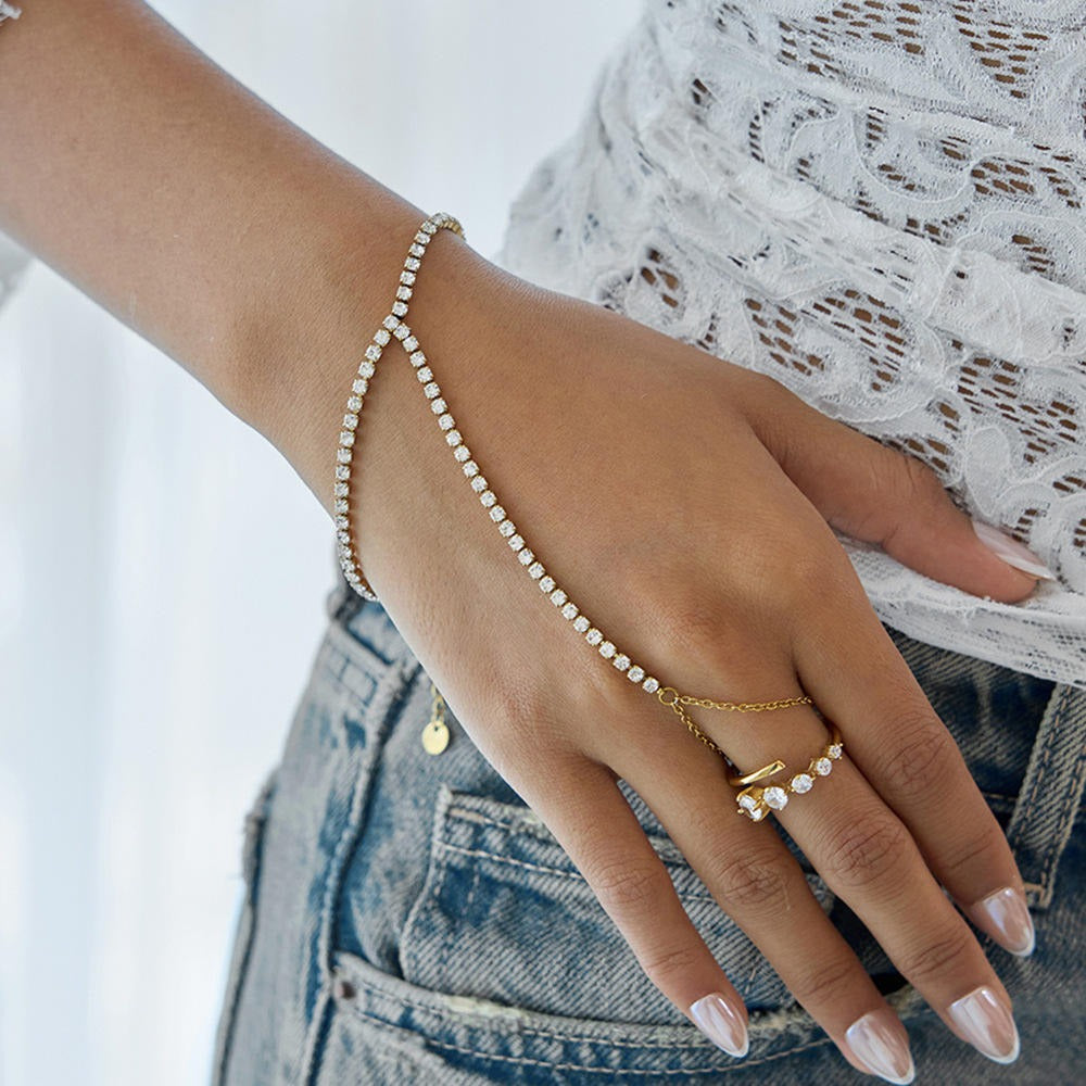 The Linked Tennis Hand Chain