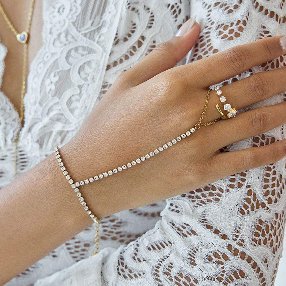 The Linked Tennis Hand Chain
